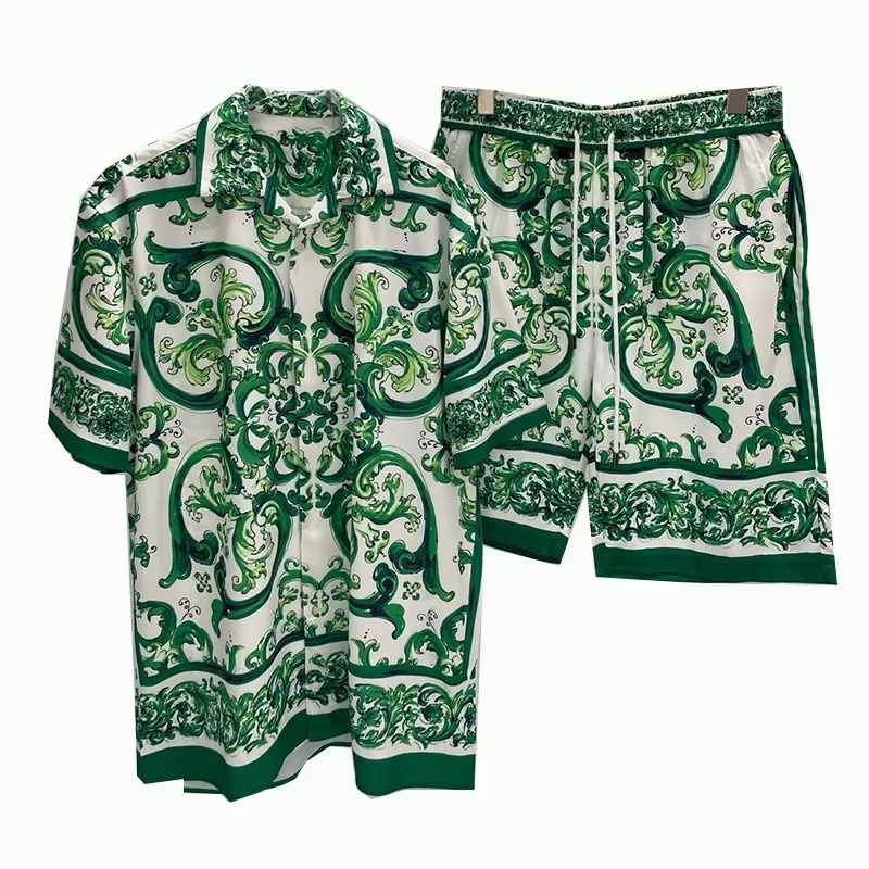 Men'S Fashion Undershirt - Completo Set Estivo 2026: Camicia Hawaiana