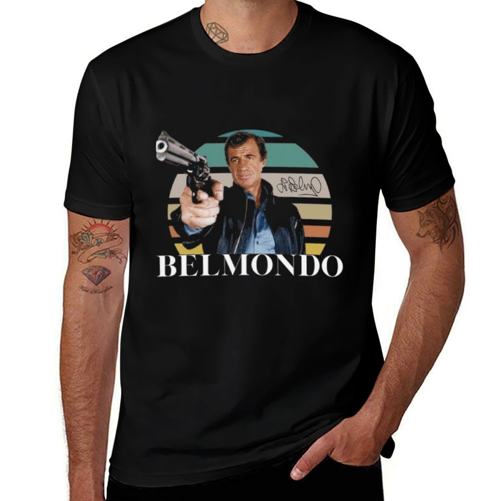 Jeans Shirt Fashion For Men - T-Shirt Jean Paul Belmondo, Maglietta Casual