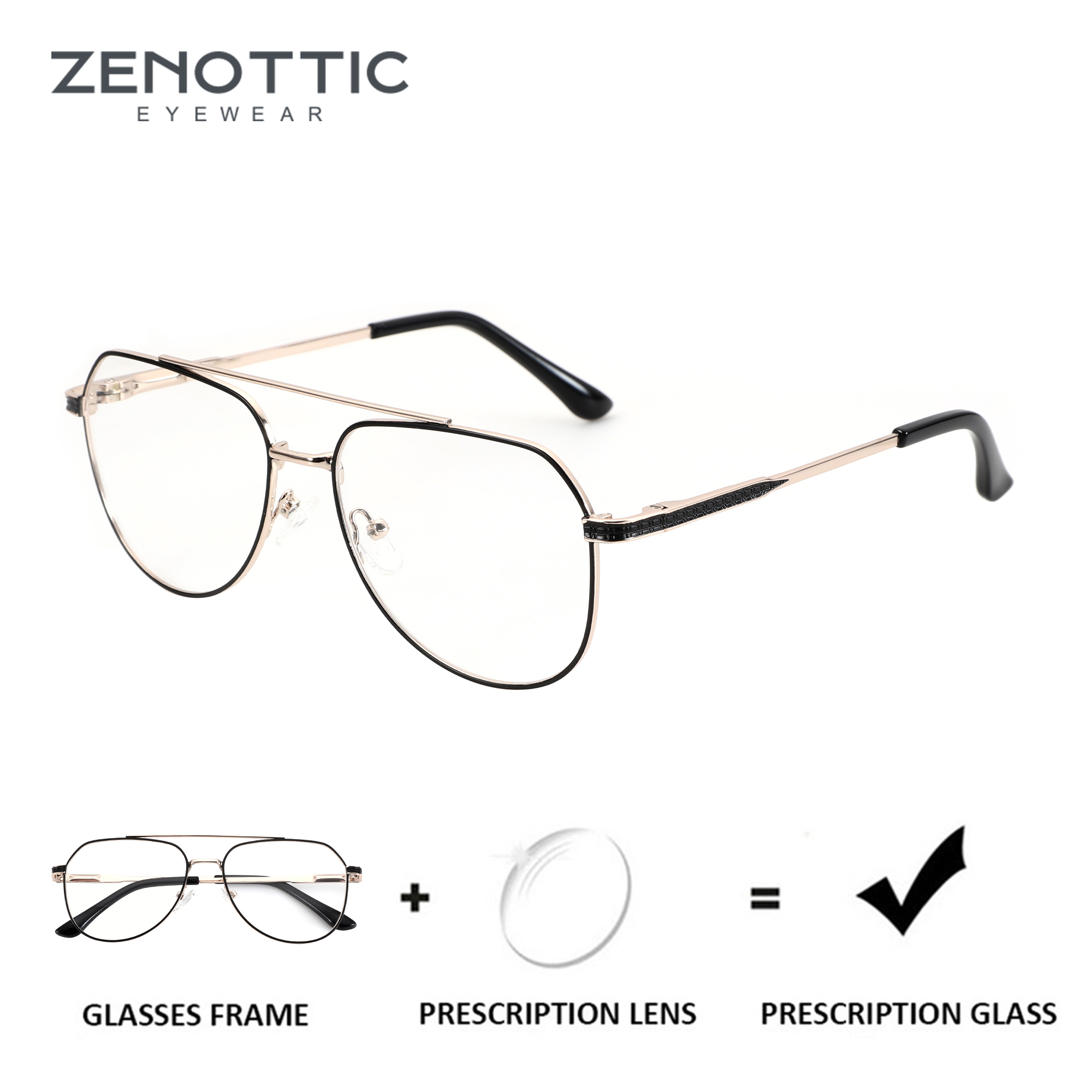 Men'S Fashion Glasses 2026 - ZENOTTIC 2026 Occhiali da Vista Aviator