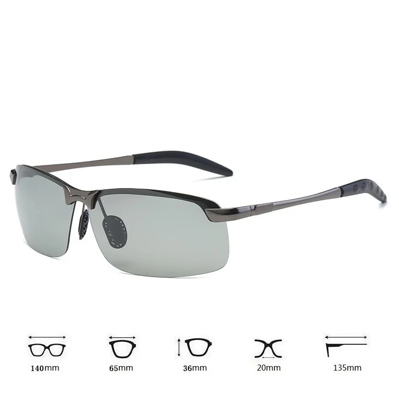 Men'S Fashion Glasses - Occhiali da Sole Polarizzati Fotocromatici da