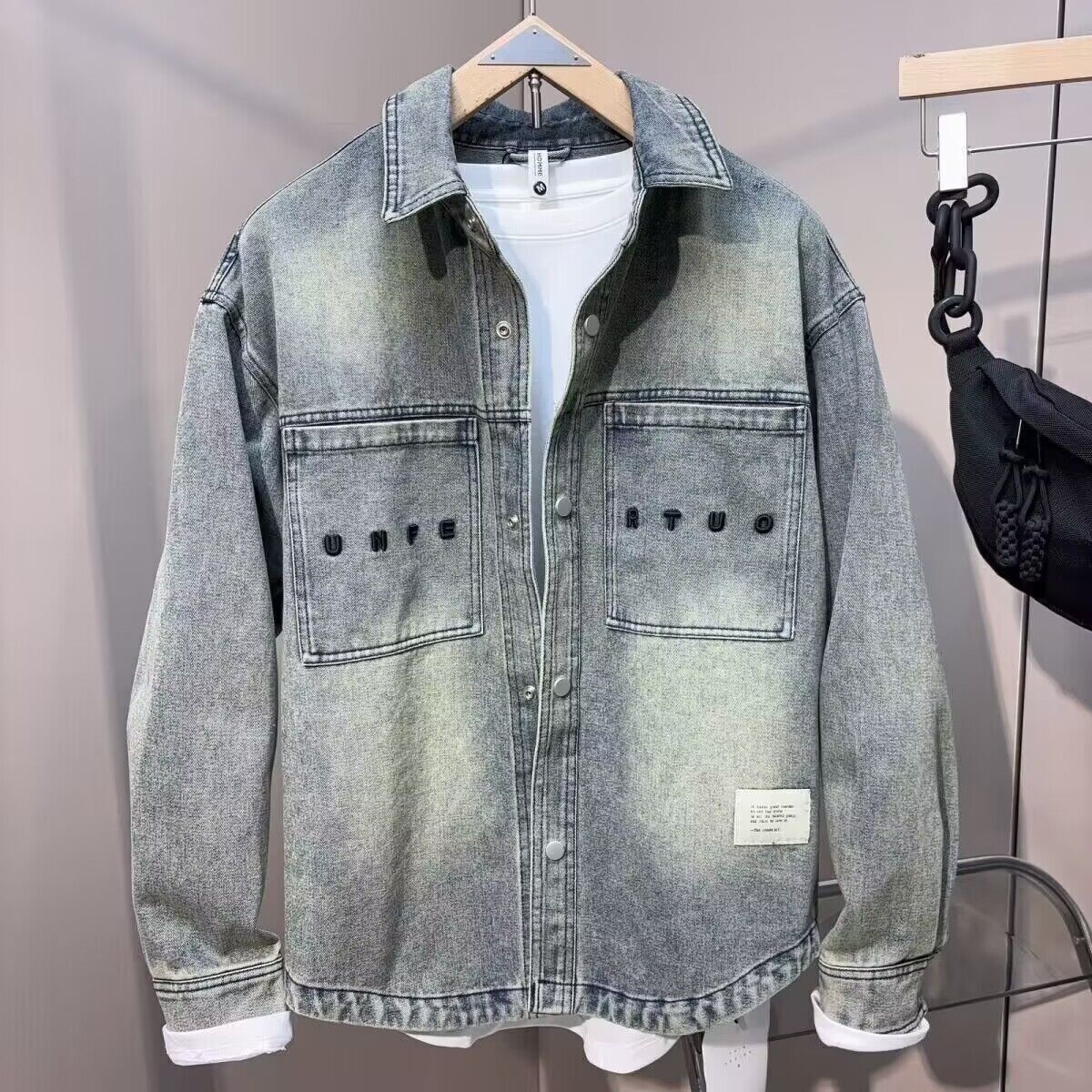 Jeans Shirt Fashion For Men - Giacca di jeans da cowboy vintage