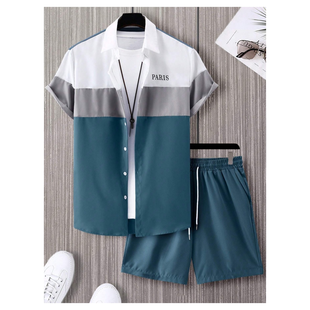 Men'S Fashion Undershirt - Completo da uomo alla moda blu