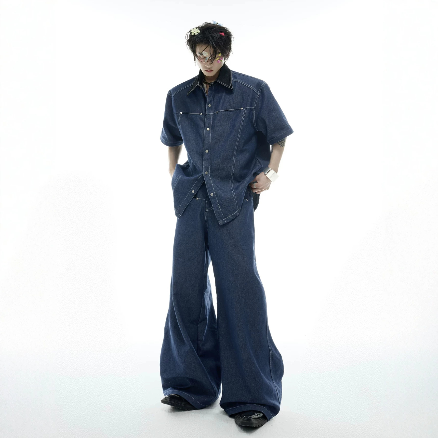 Completo Estivo da Uomo in Den - Jeans Shirt Fashion For Men recensione e prezzo