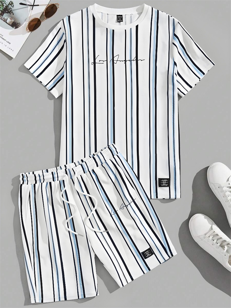 Set da uomo estivo stampato a  - Jeans Shirt Fashion For Men recensione e prezzo