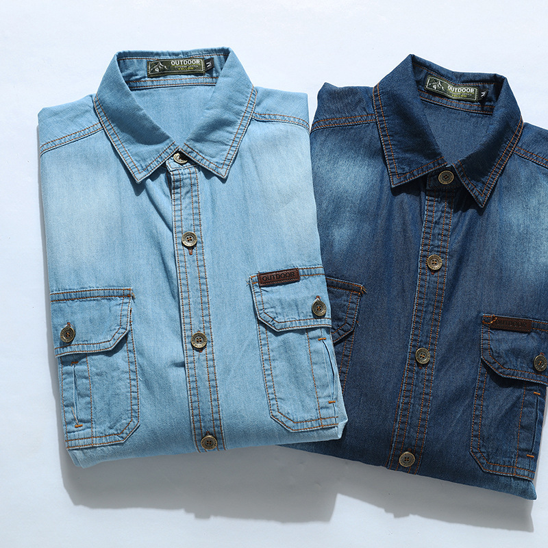 Nuove Camicie Casual in Denim  - Jeans Shirt Fashion For Men recensione e prezzo
