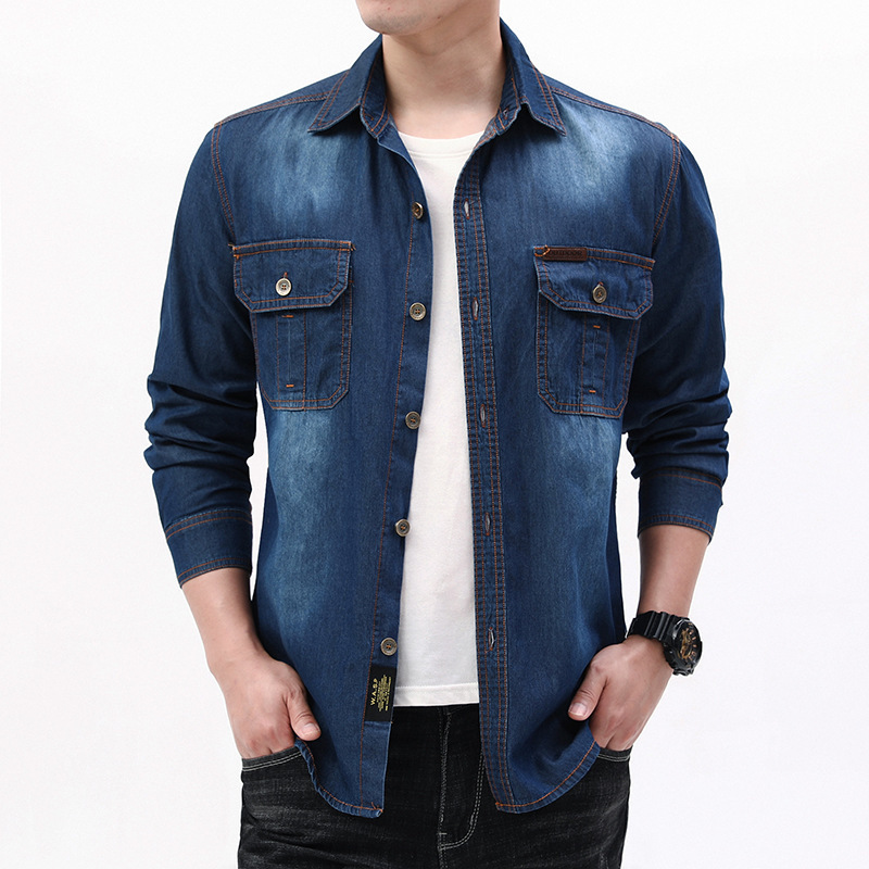 Nuove Camicie Casual in Denim  - Jeans Shirt Fashion For Men recensione e prezzo